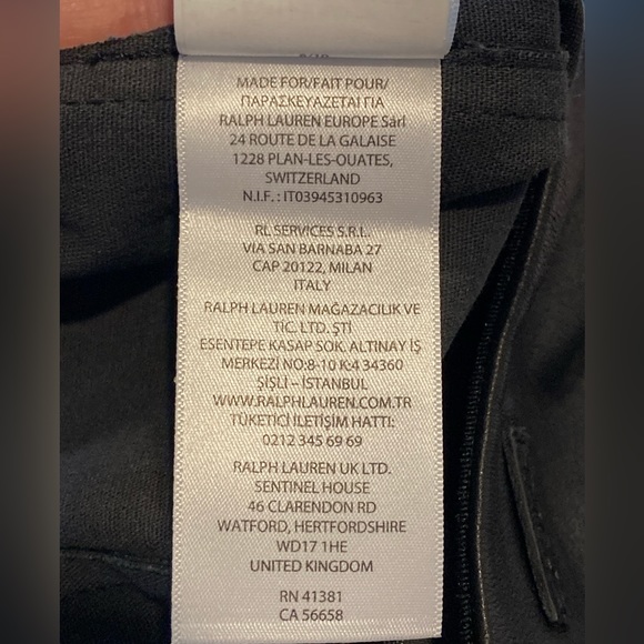 NWT Polo Ralph Lauren Blue Label Blk Lamb Leather Legging with Zip Ankle - Sz S - Picture 12 of 13